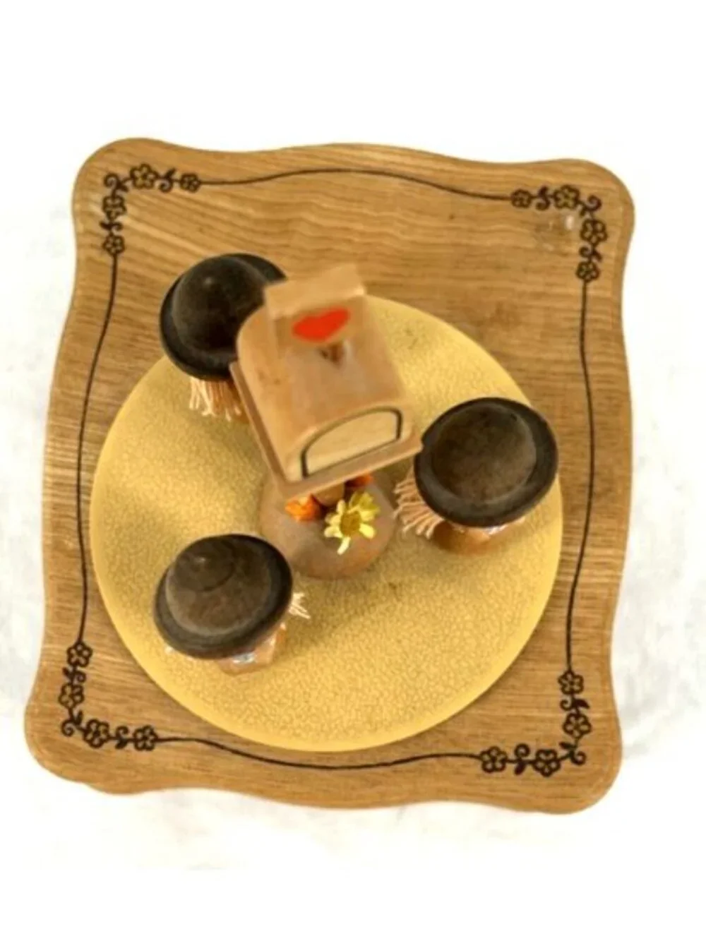 Schmid Music Box Wood Dancing Spinning Girls Waiting for Love Letters Works - Picture 7 of 8
